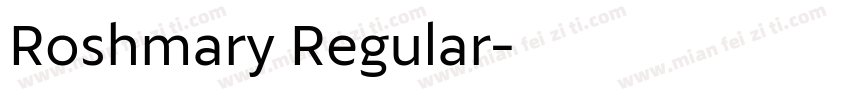 Roshmary Regular字体转换